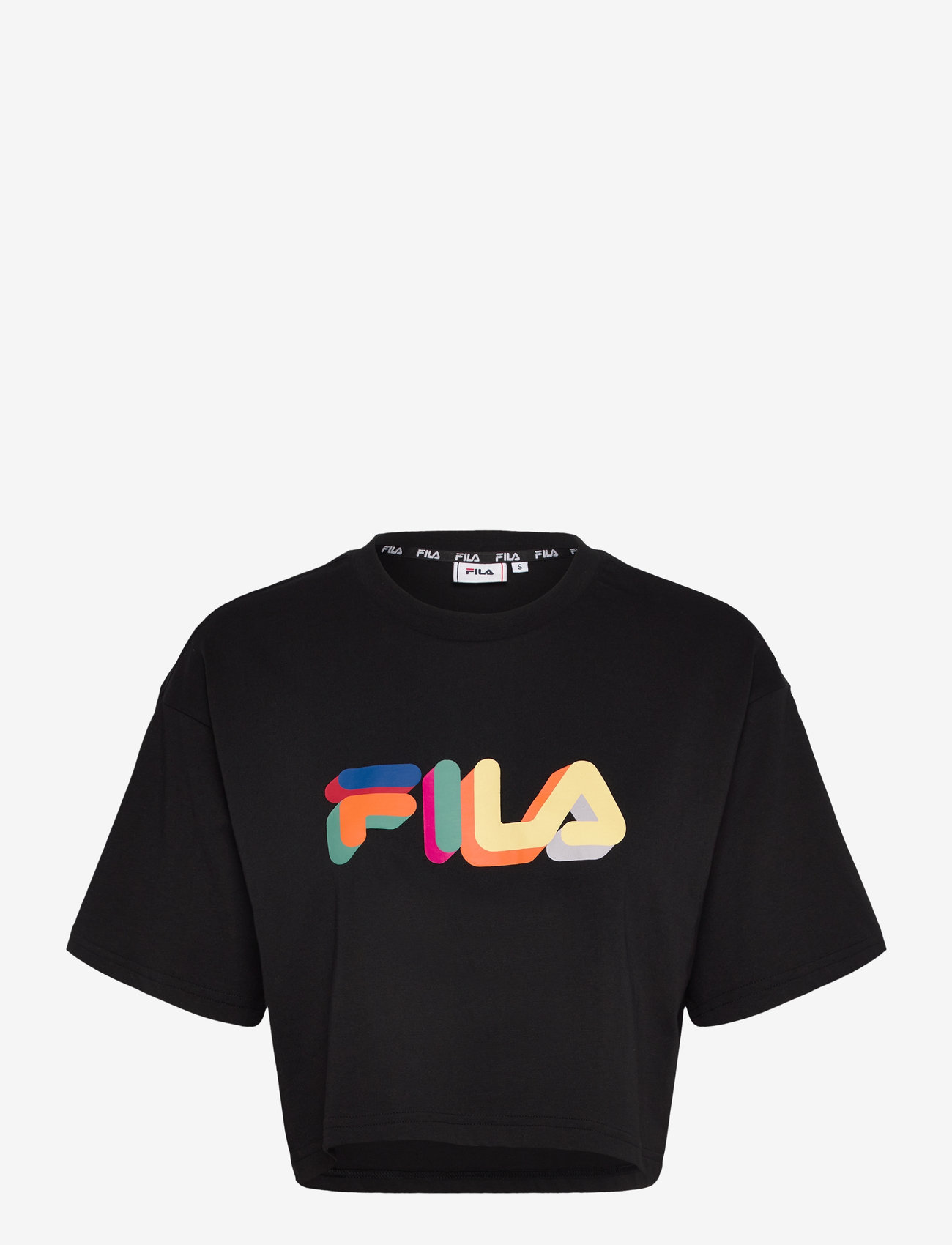 FILA - BEUNA cropped graphic tee - black - 0