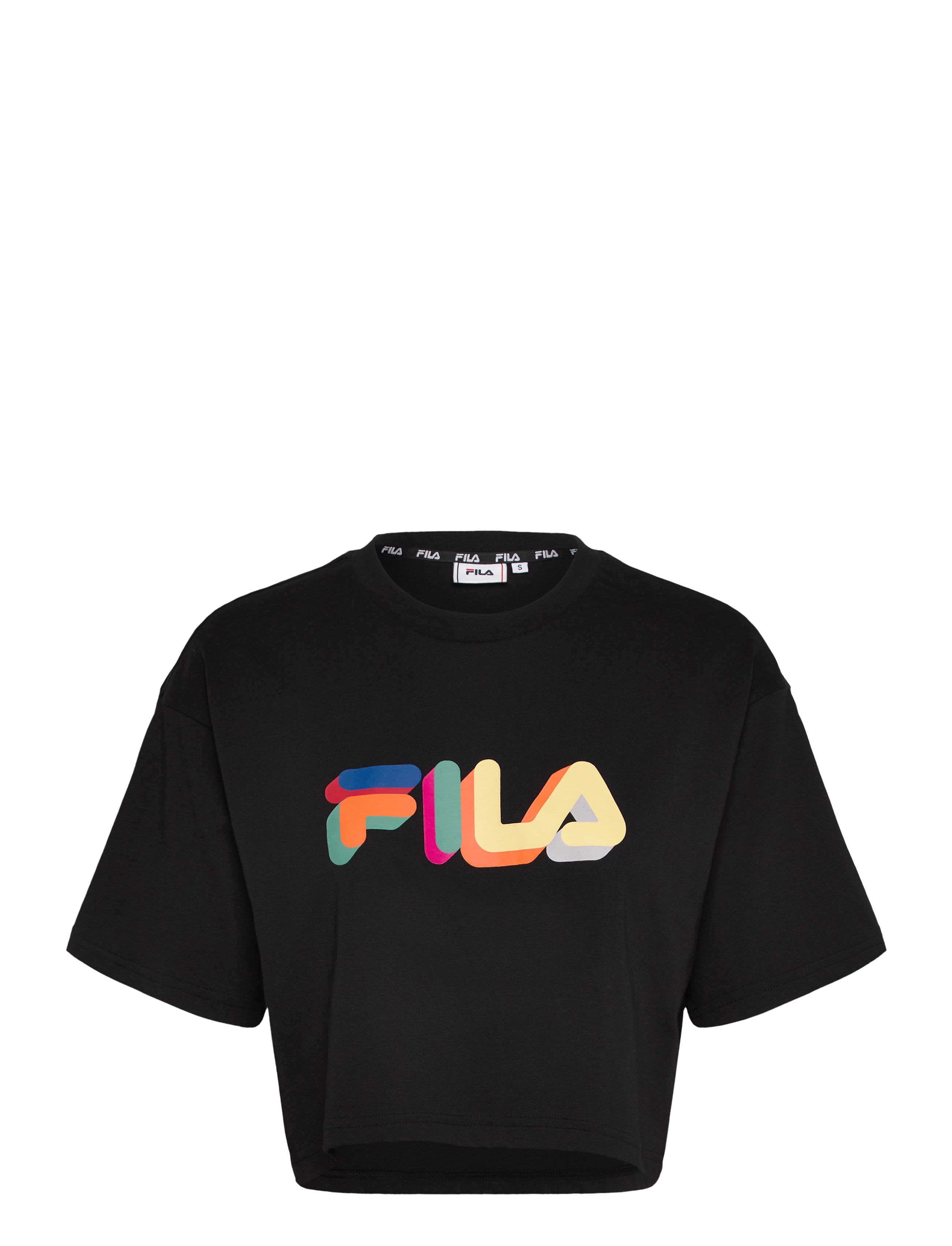 BEUNA cropped graphic tee - BLACK