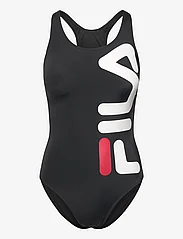 FILA - SUZUKA racer back swimsuit - maudymosi kostiumėliai - black - 0