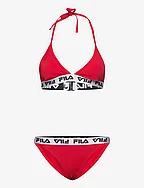 SPLIT triangle bikini - TRUE RED