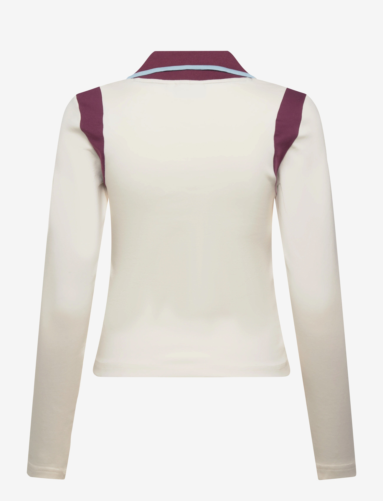 FILA - ADRIANO slim johnny collar top - toppe & t-shirts - egret-fig - 1