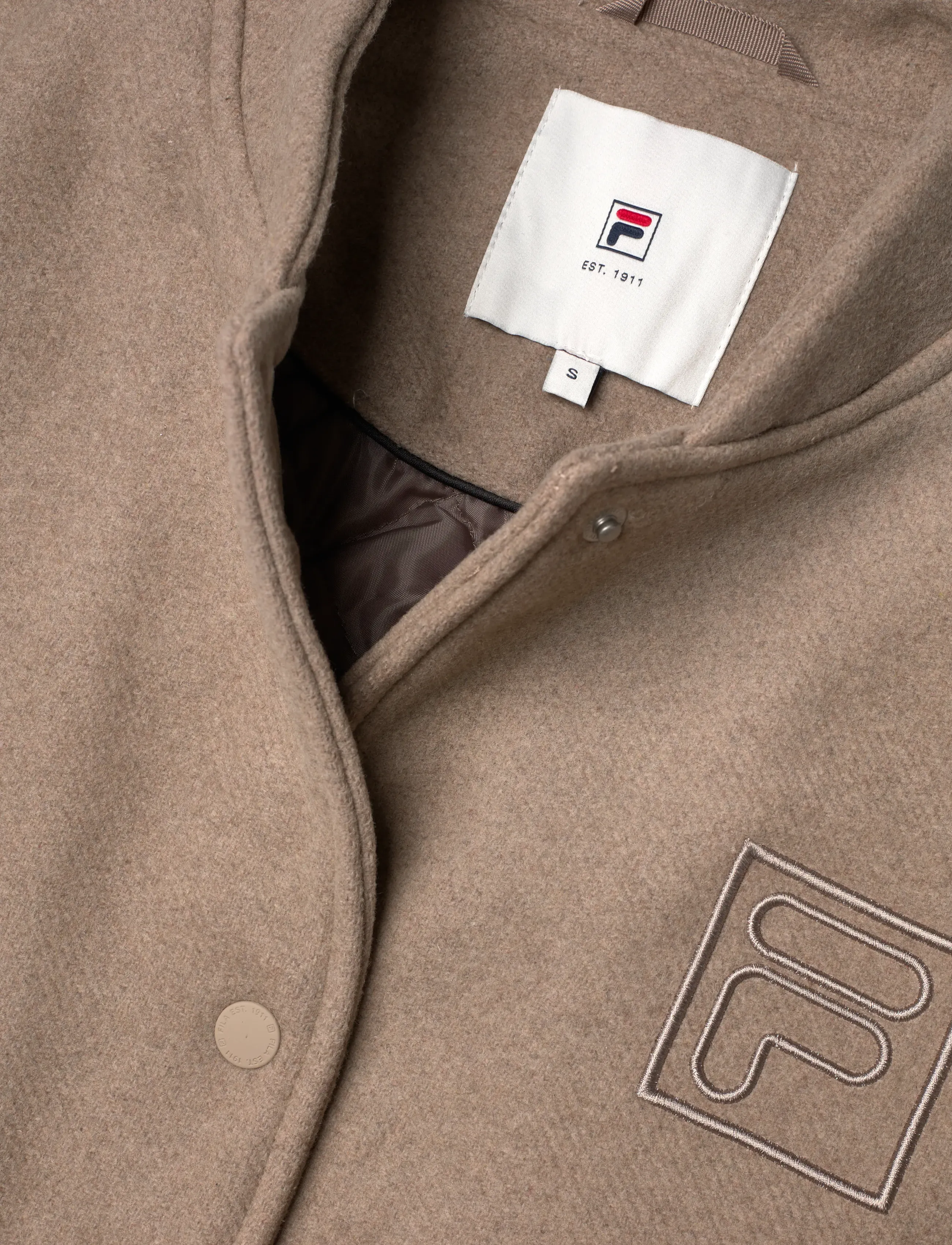 FILA - COMO oversized felted varsity jacket - sport - weathered teak - 2