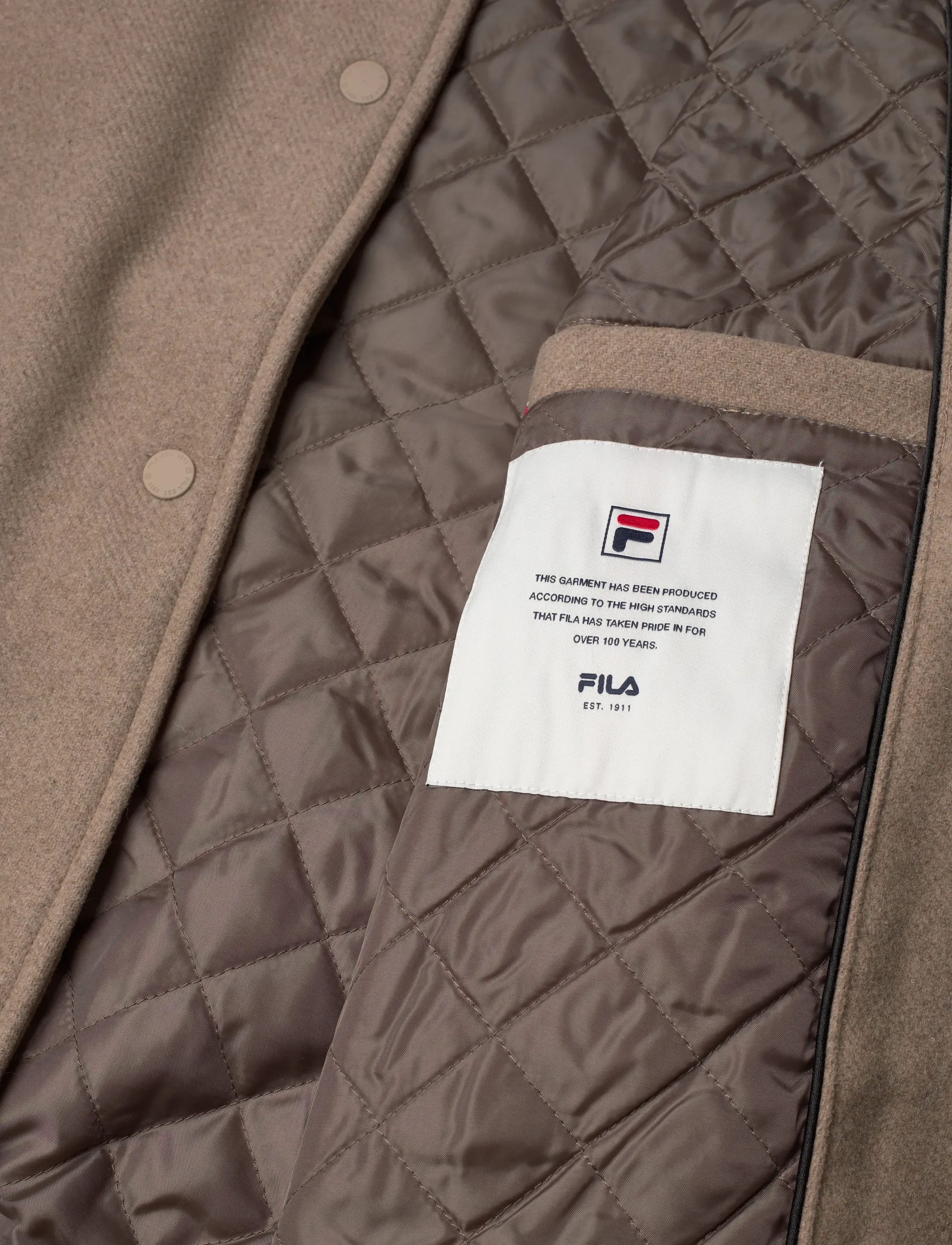 FILA - COMO oversized felted varsity jacket - sport - weathered teak - 4
