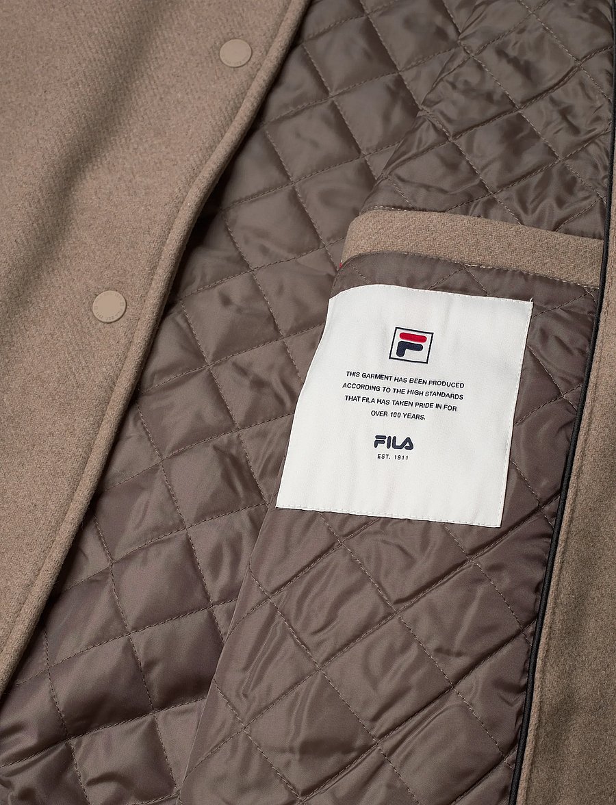 FILA - COMO oversized felted varsity jacket - freizeitjacken - weathered teak - 4