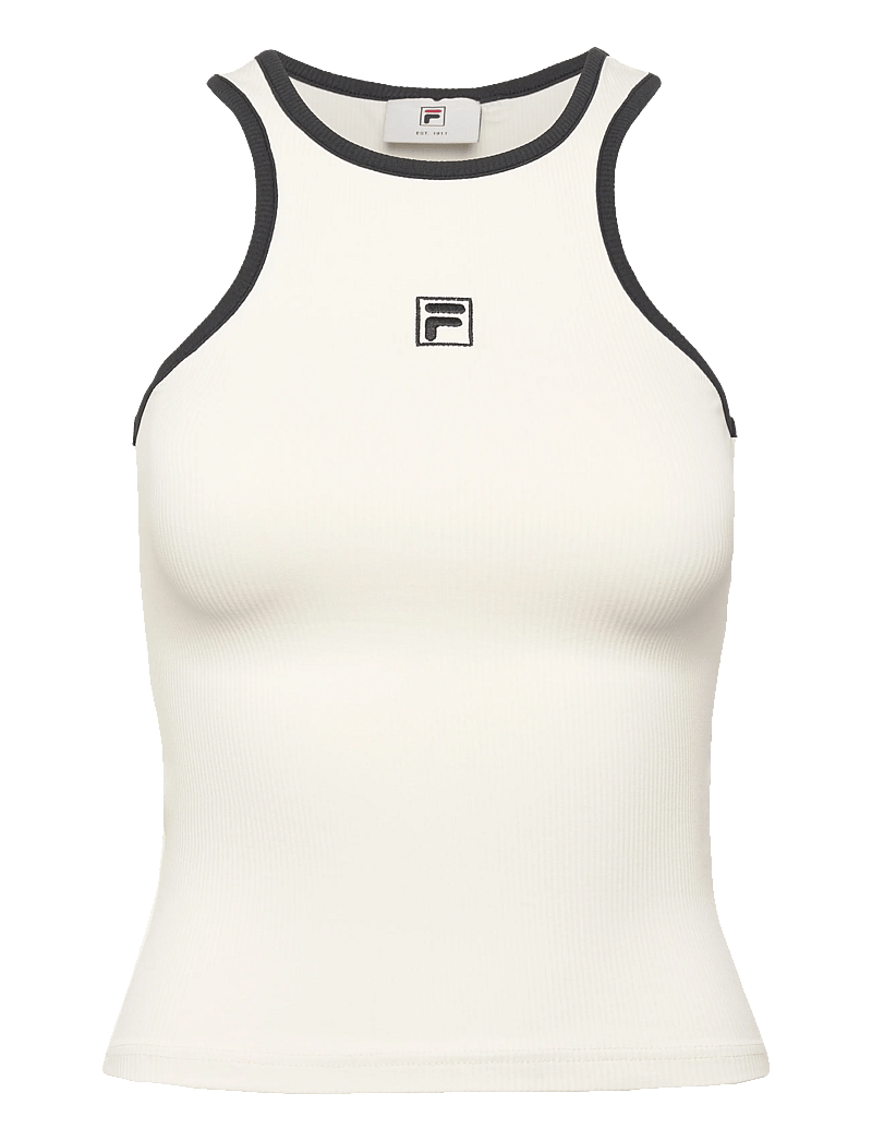 FILA - BELLAGIO tight ribbed racer tank - tank tops - egret - 0
