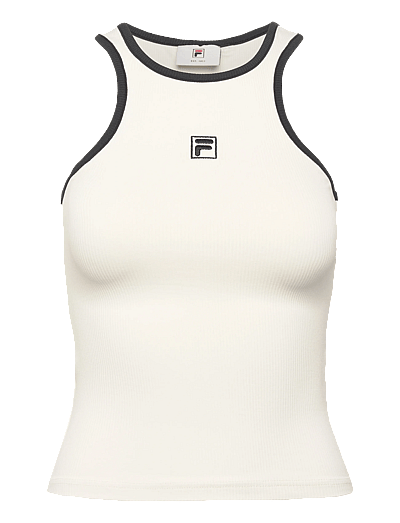 FILA BELLAGIO tight ribbed racer tank - Toppar & T-shirts - EGRET / white