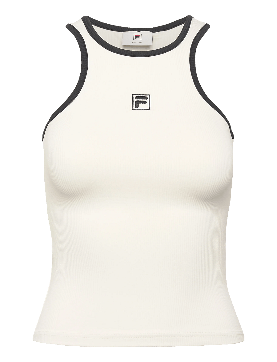 FILA - BELLAGIO tight ribbed racer tank - Õlapaeltega pluusid - egret - 0