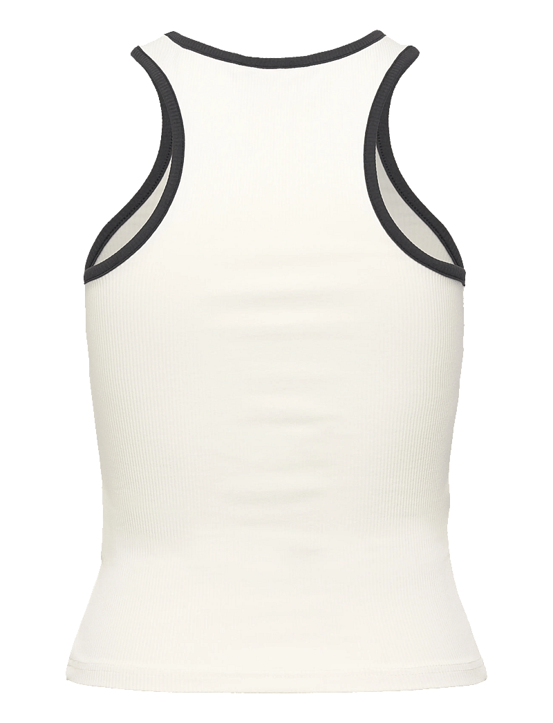 FILA - BELLAGIO tight ribbed racer tank - tank tops - egret - 1