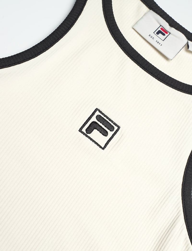 FILA - BELLAGIO tight ribbed racer tank - tank tops - egret - 2