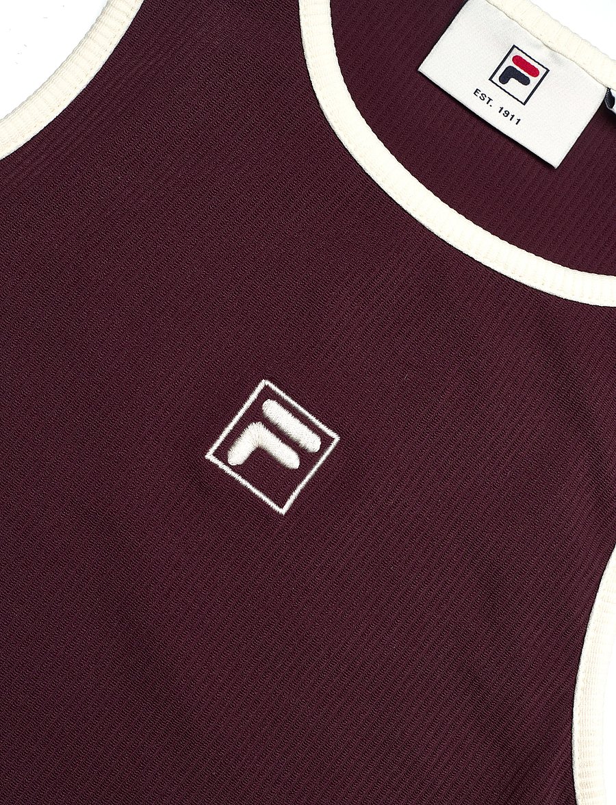FILA - BELLAGIO tight ribbed racer tank - tank tops - fig - 2
