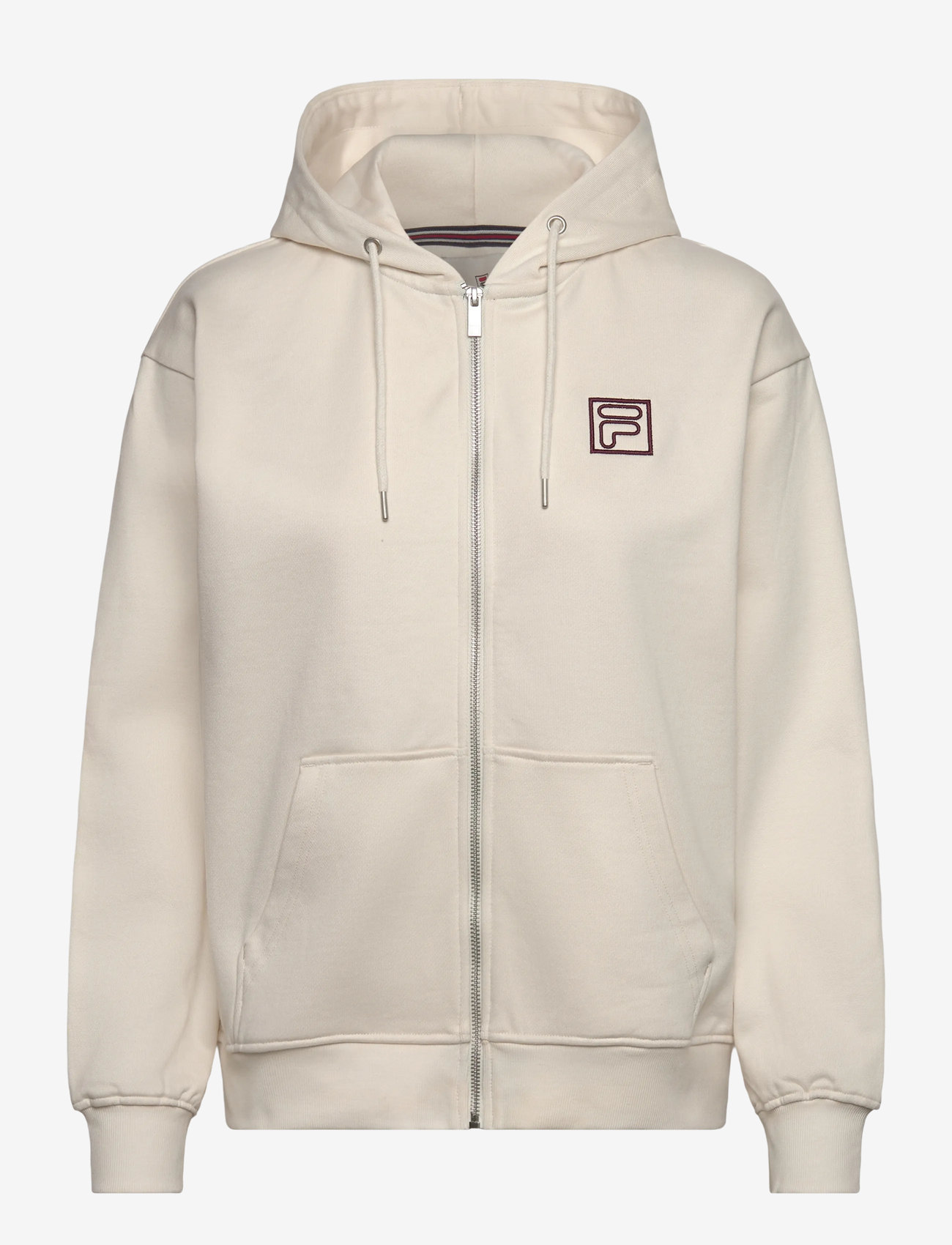 FILA - LAGRIO loose zip hoodie - overdele - egret - 0
