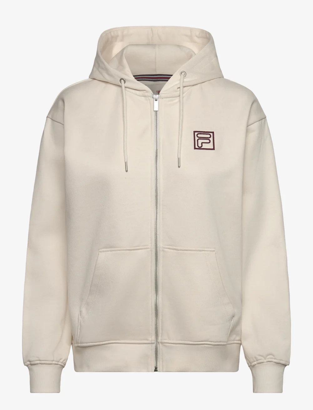 FILA - LAGRIO loose zip hoodie - oberteile - egret - 0