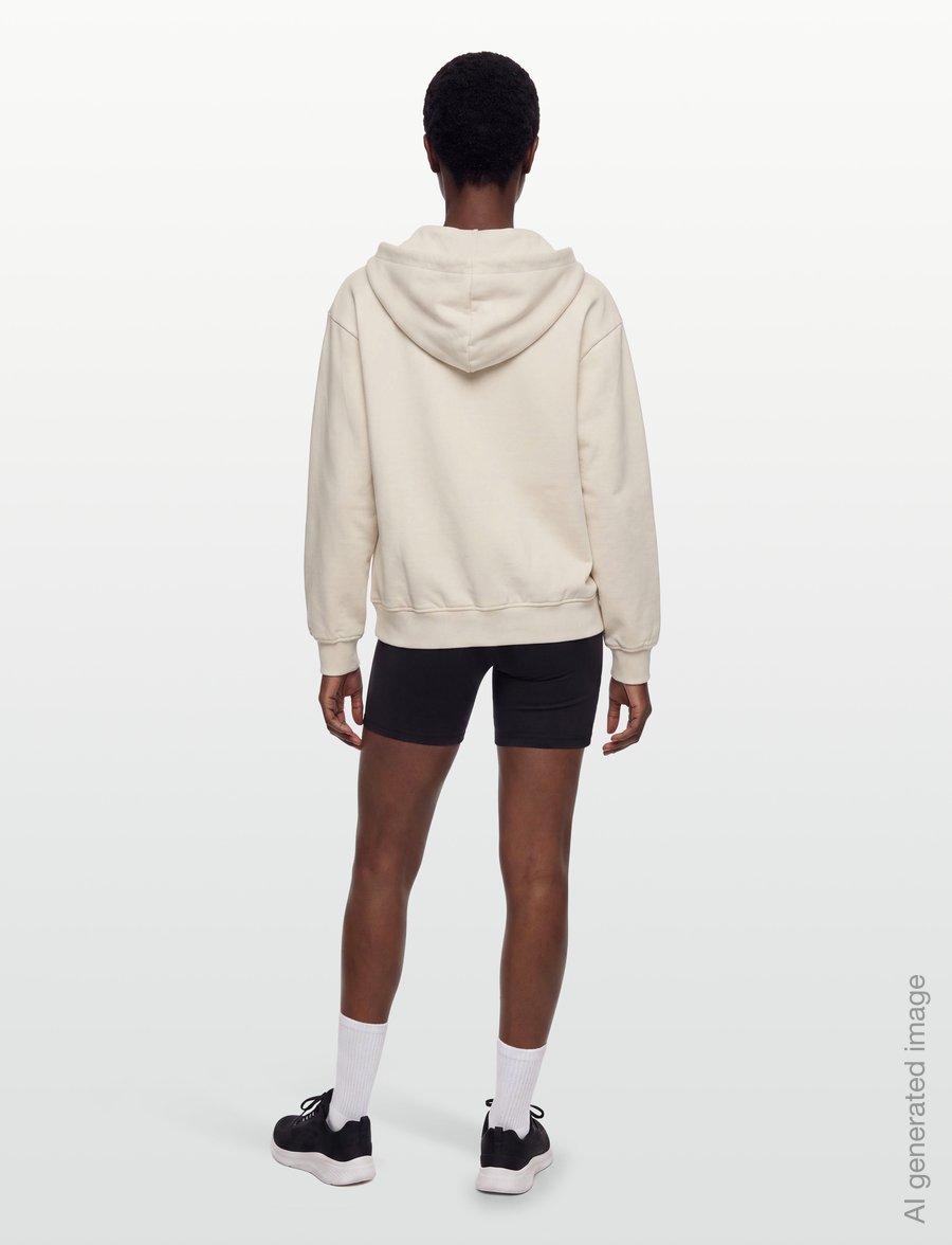 FILA - LAGRIO loose zip hoodie - tops - egret - 4