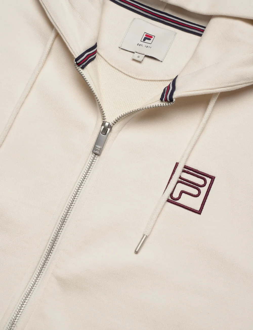 FILA - LAGRIO loose zip hoodie - oberteile - egret - 2