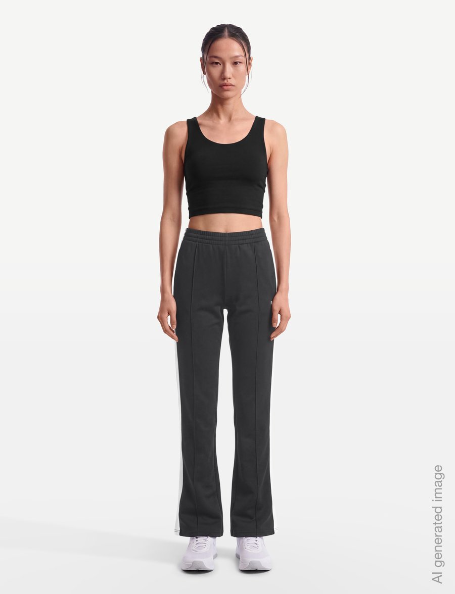 FILA - SAGANO straight taped track pants - trainingshosen - black - 0