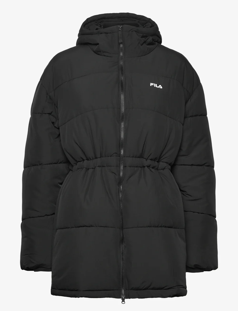 FILA - ALBA relaxed mid hooded puffer jacket - gewatteerde jassen - black - 1