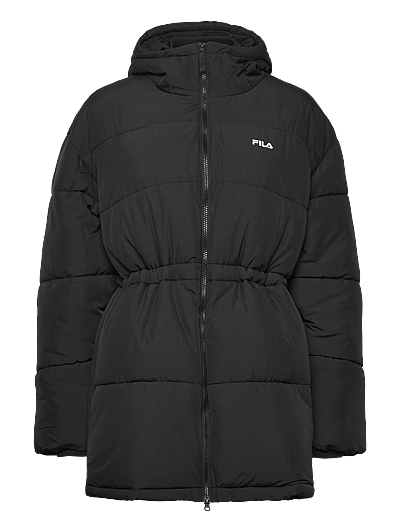 FILA ALBA relaxed mid hooded puffer jacket - Õueriided - BLACK / black