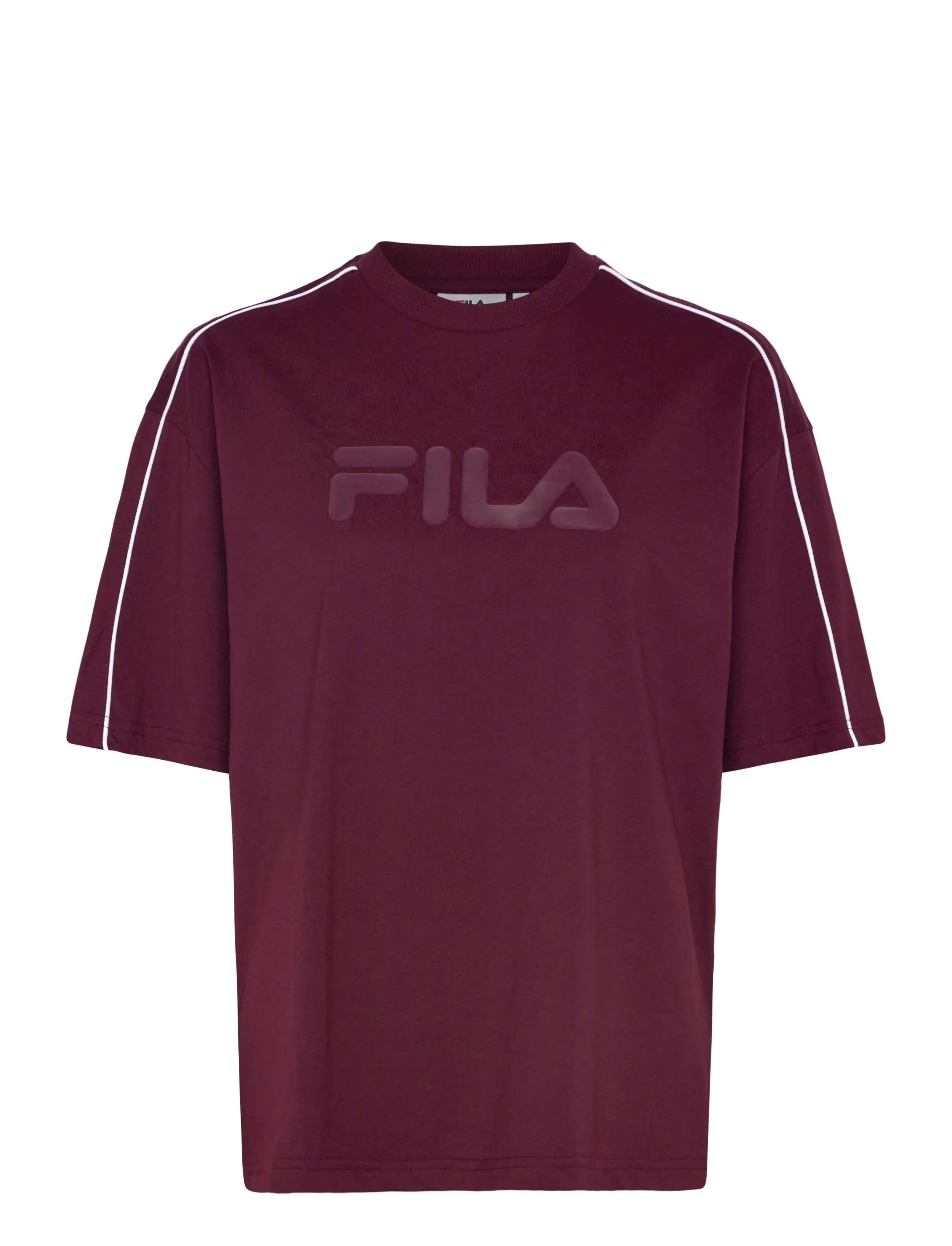 FILA Rivoli Oversized Graphic T-Shirt, XS, Sports Oberteile & T-shirts, Burgunderrot - Sport Frauen