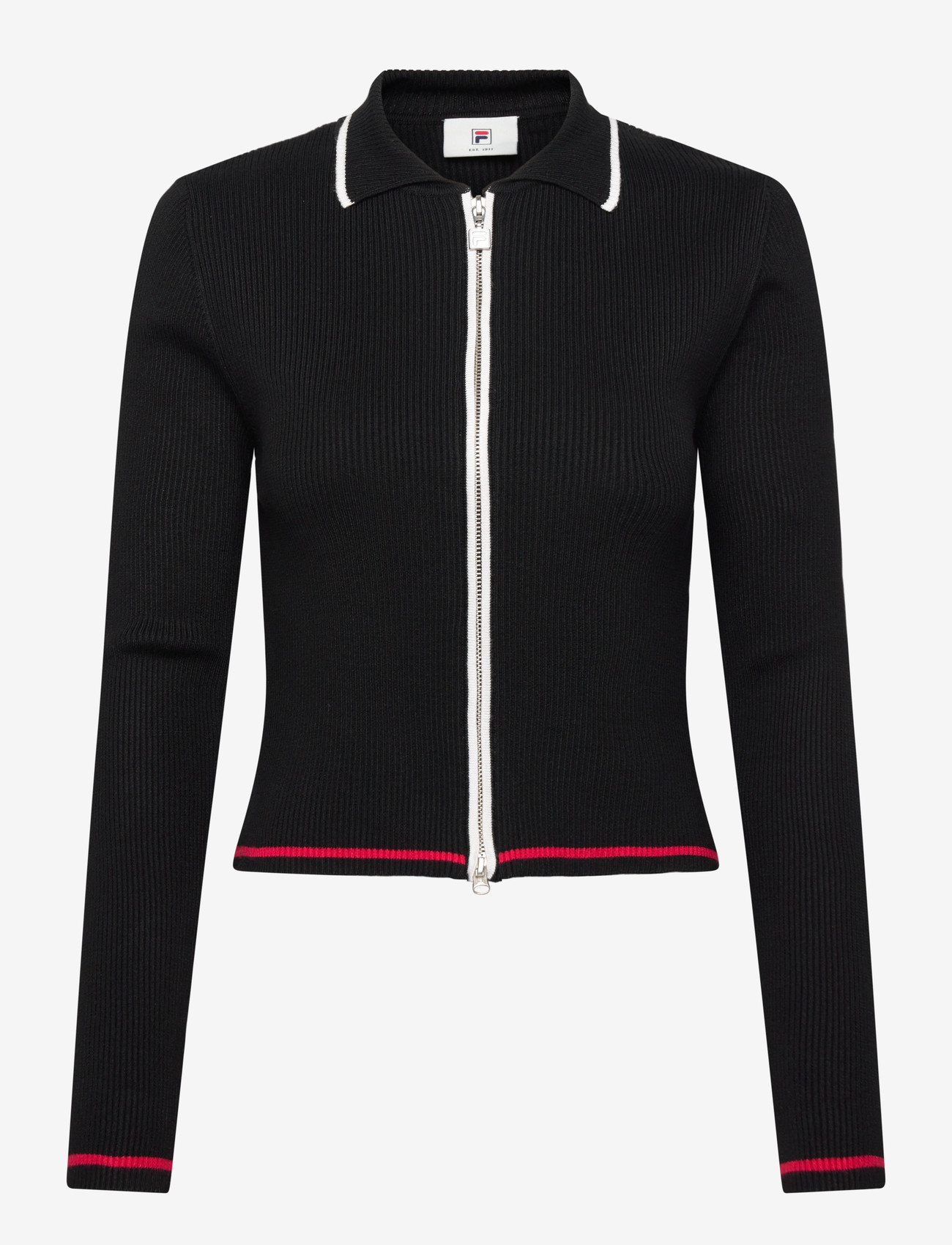 FILA - SIMONTE slim full-zip knit cardigan - sweatshirts - black - 0