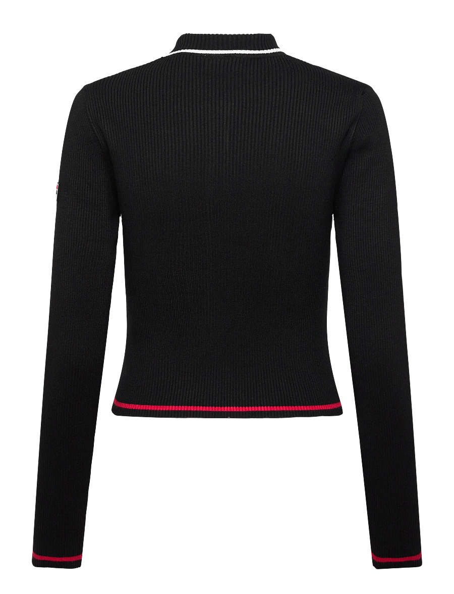 FILA - SIMONTE slim full-zip knit cardigan - sweatshirts - black - 1
