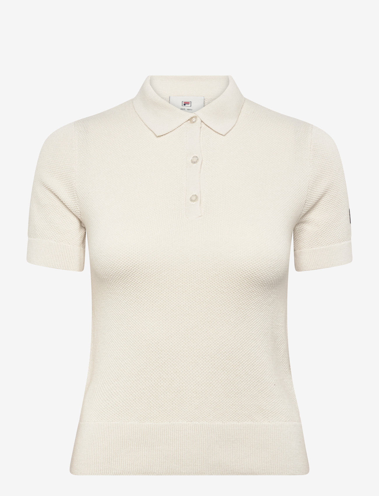 FILA - BB1 slim pique knit polo tee - polos - egret - 0