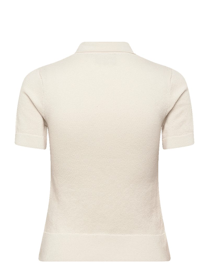 FILA - BB1 slim pique knit polo tee - oberteile & t-shirts - egret - 1