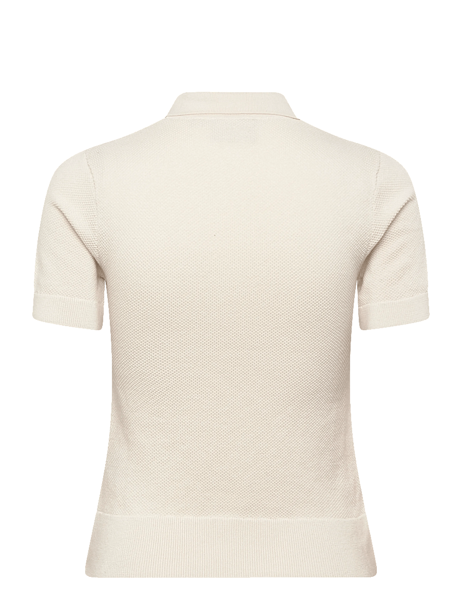 FILA - BB1 slim pique knit polo tee - oberteile & t-shirts - egret - 1