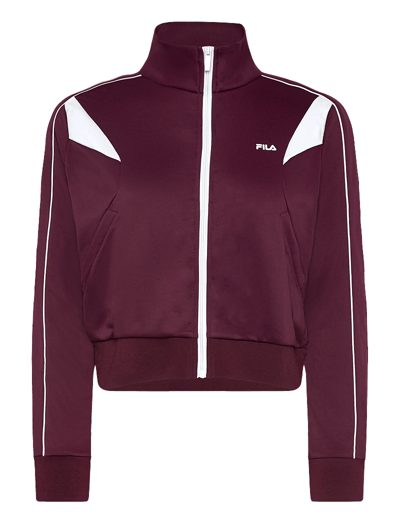 FILA - RIVOLI regular blocked track jacket - ytterkläder - fig-bright white - 0