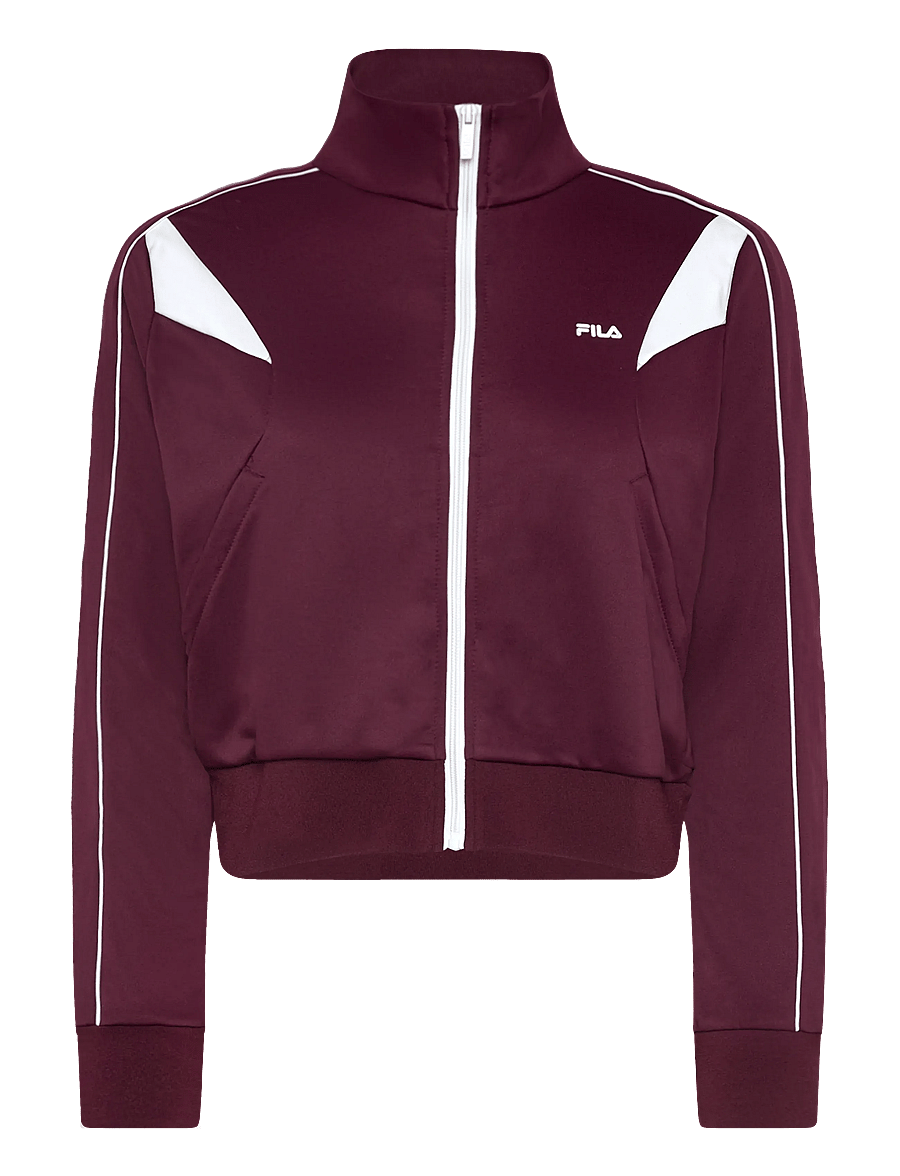 FILA - RIVOLI regular blocked track jacket - sweatshirts - fig-bright white - 0