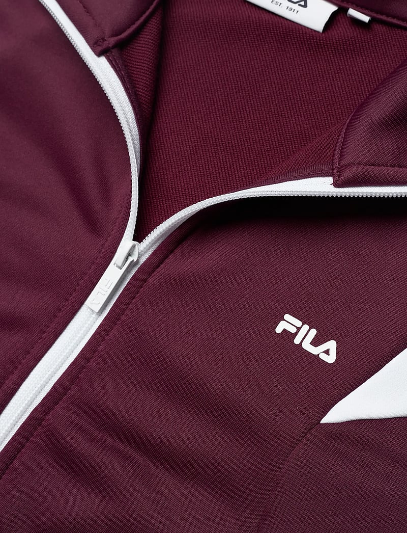 FILA - RIVOLI regular blocked track jacket - ytterkläder - fig-bright white - 2
