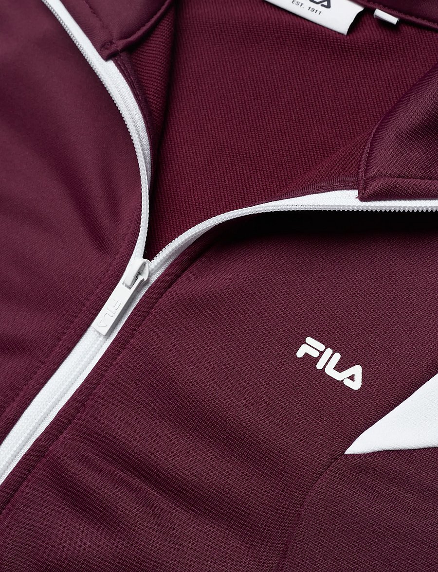 FILA - RIVOLI regular blocked track jacket - sweatshirts - fig-bright white - 2