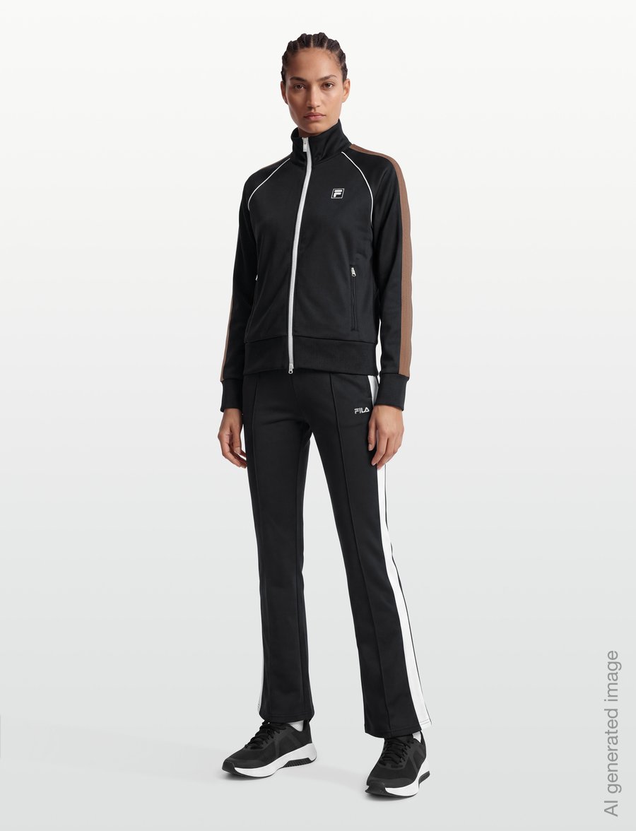 FILA - MARLIANO regular taped track jacket - laisvalaikio striukės - black - 0