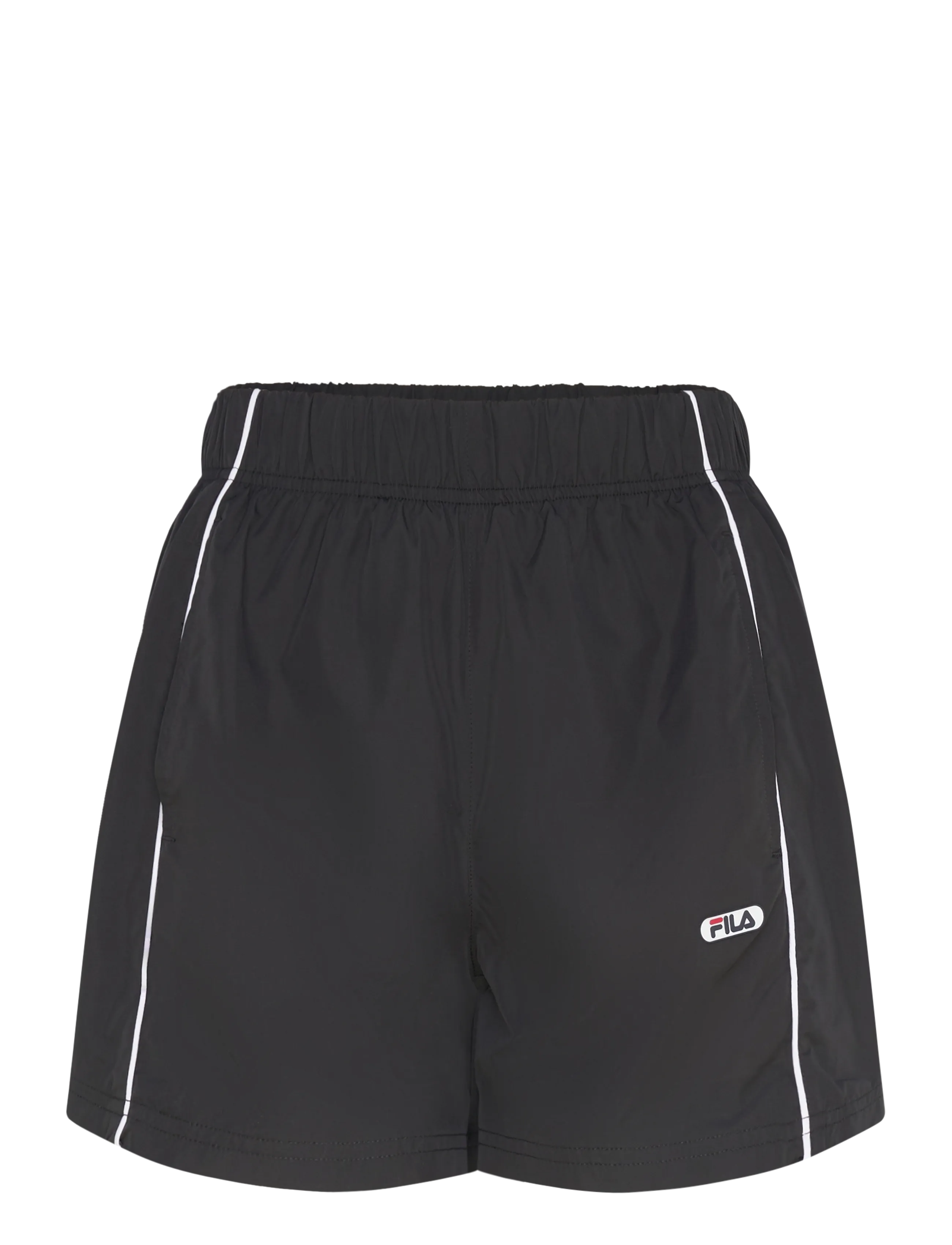FILA OILO loose contrast piping woven shorts - Nederdelar - BLACK / black