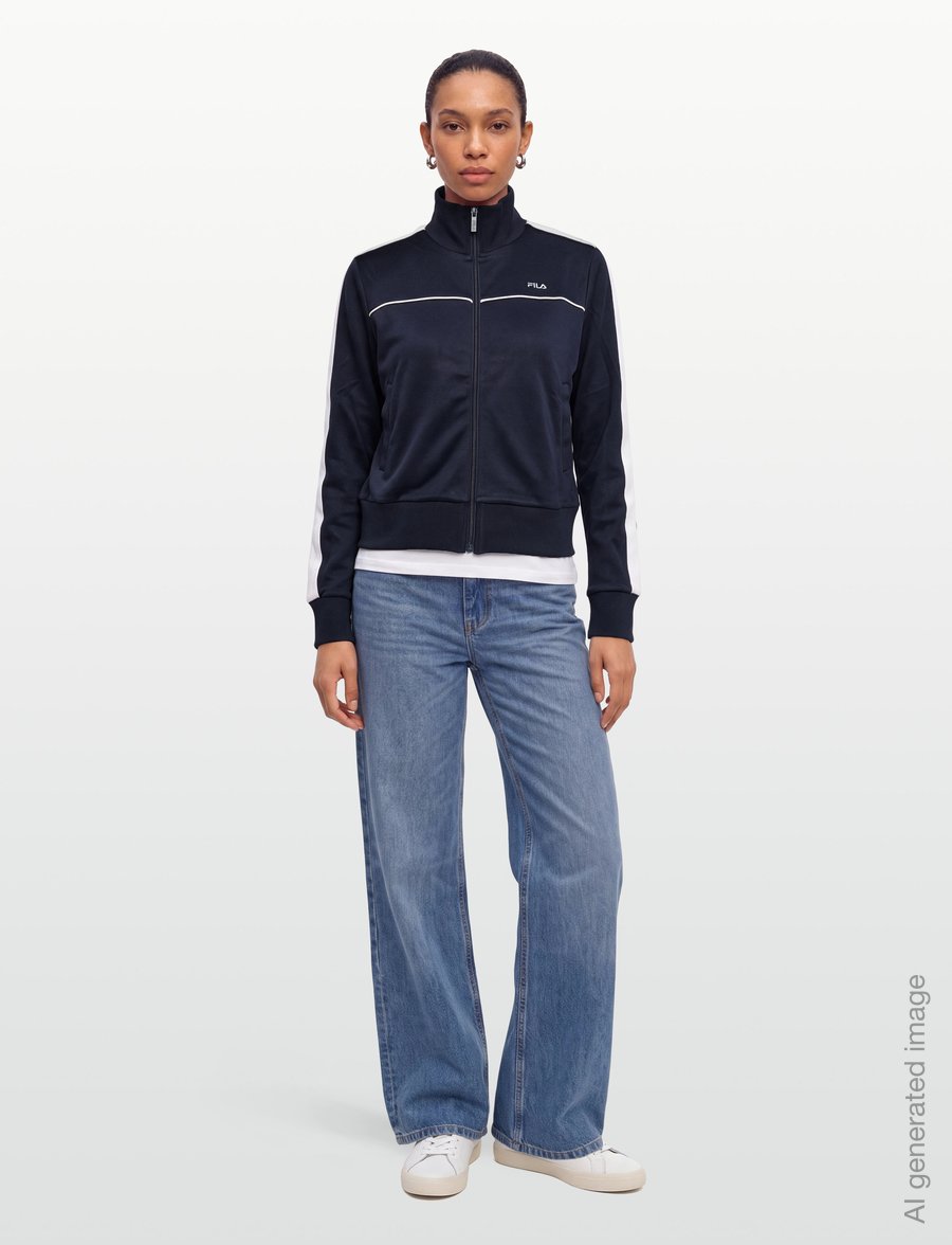FILA - LAVIS regular taped track jacket - träningsjackor - dark sapphire - 0