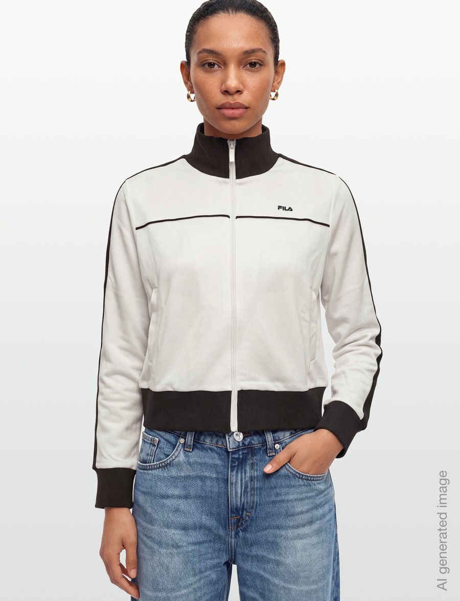 FILA - LAVIS regular taped track jacket - sportsjakker - egret - 3