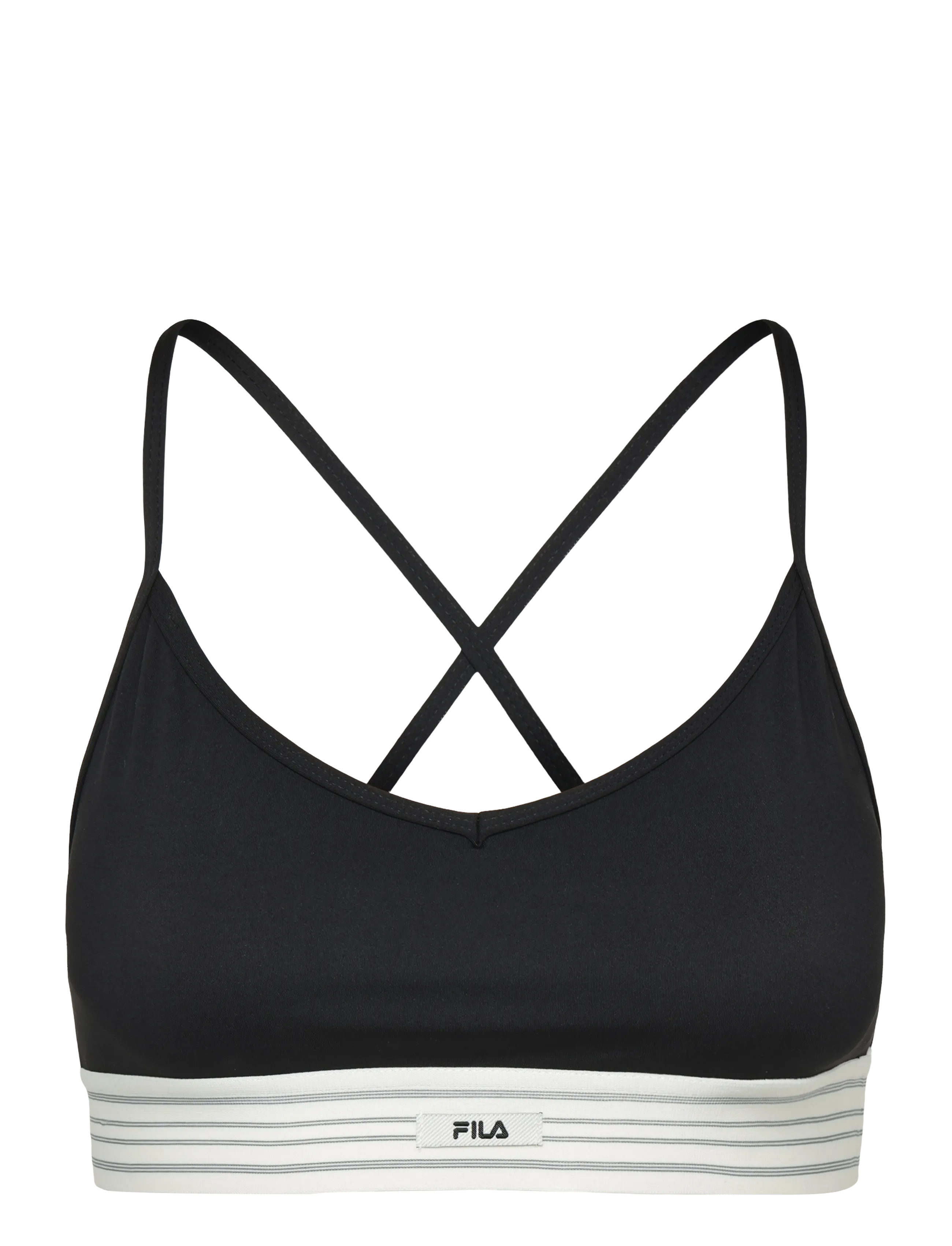FILA MOLINA elastic tape top - Sport-BHs - BLACK / black
