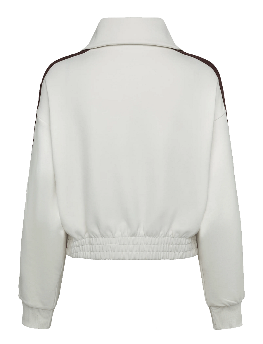 FILA - AVIGNA relaxed cropped half zip sweatshirt - sweatshirts - egret - 1