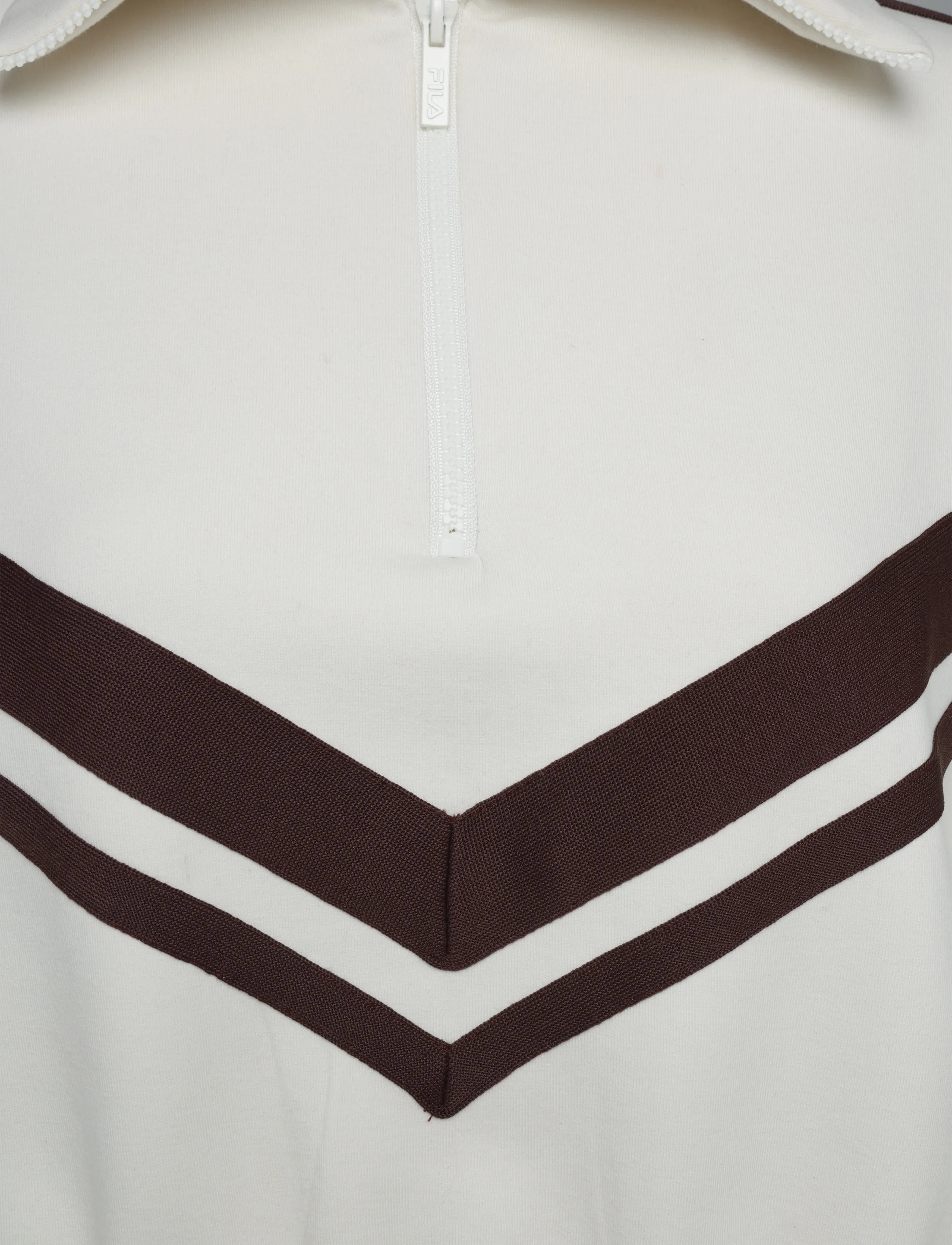 FILA - AVIGNA  relaxed cropped half zip sweatshirt - sweatshirts - egret - 2