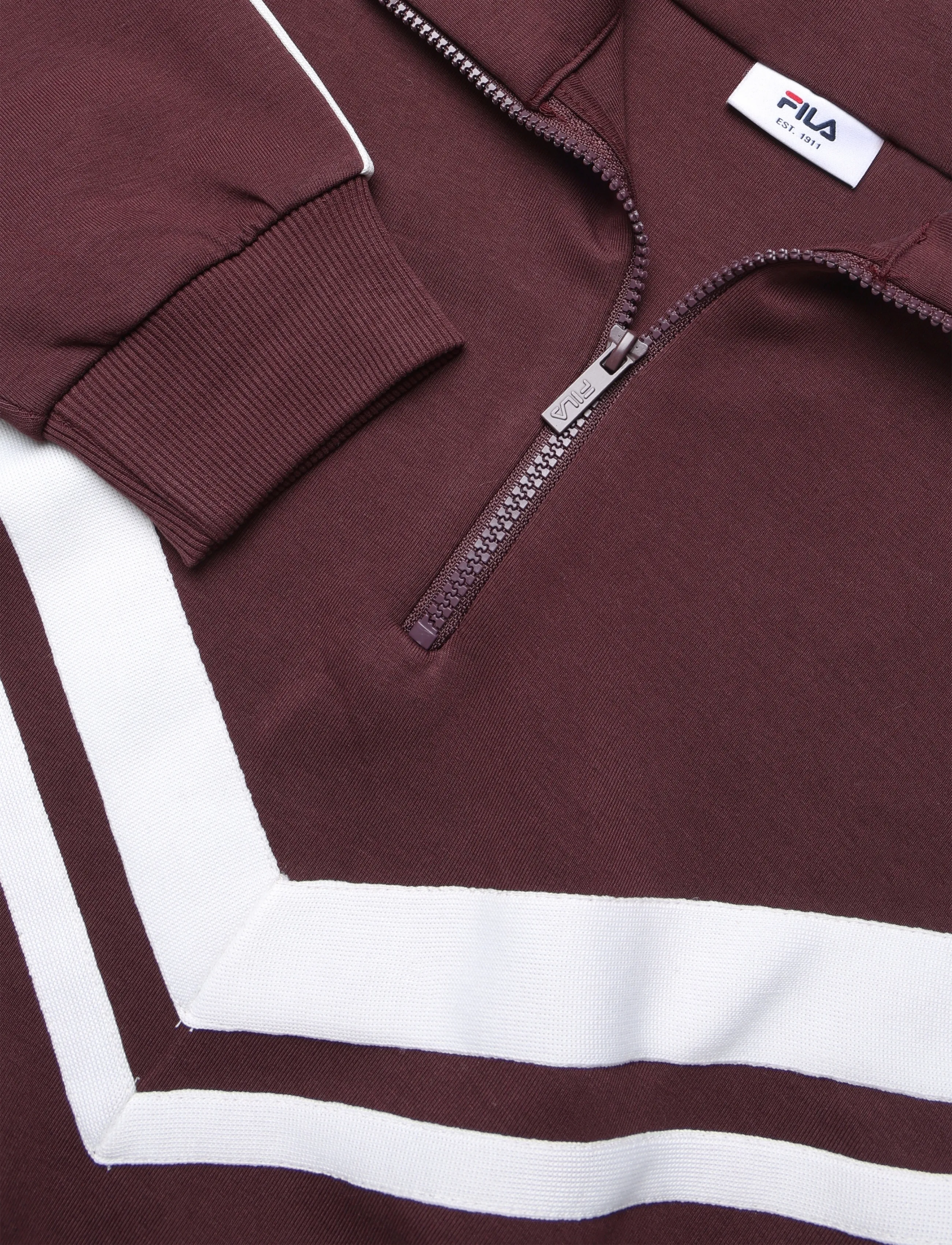 FILA - AVIGNA  relaxed cropped half zip sweatshirt - sweatshirts - fudge - 2