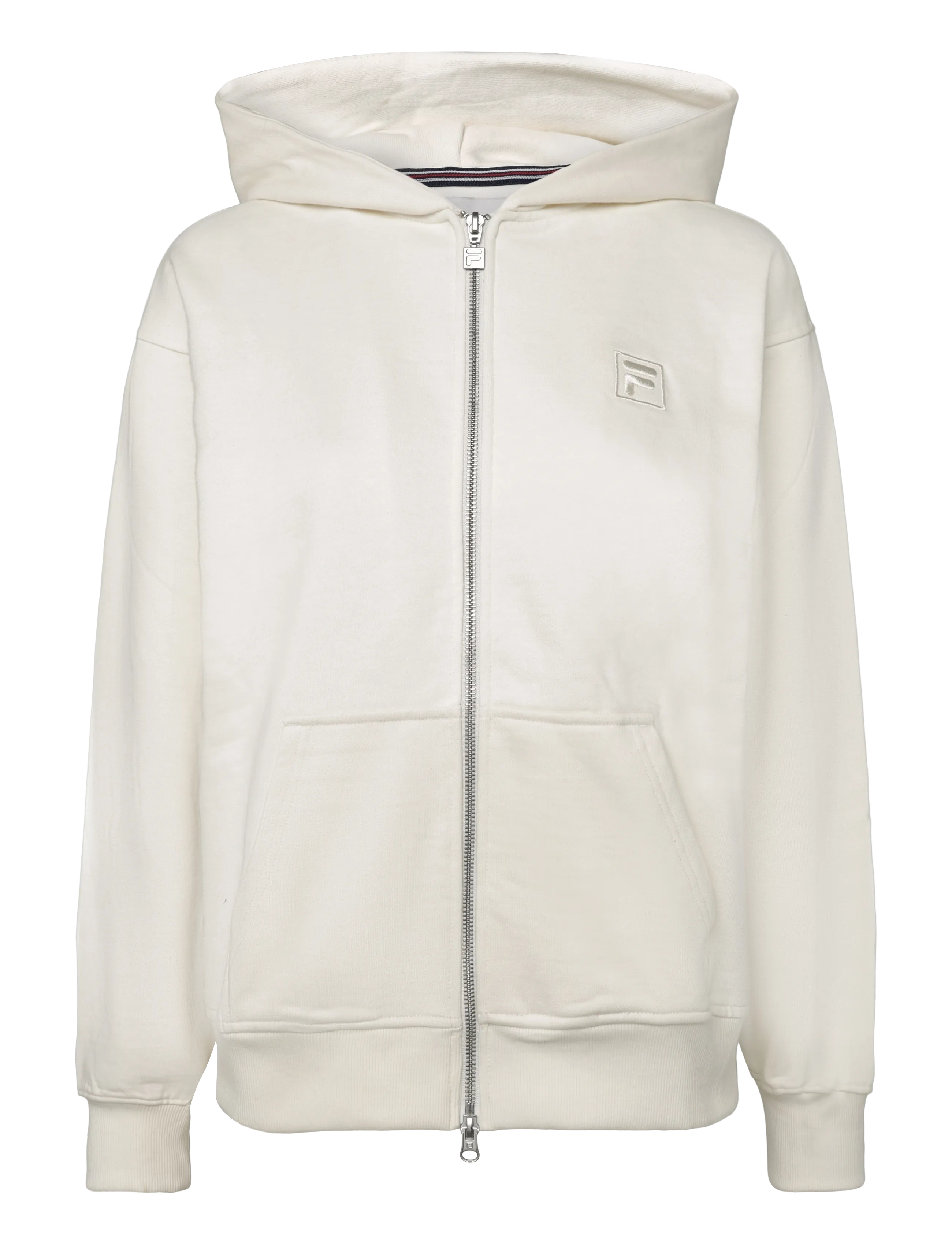 FILA LIMANA loose 2-way zip hoodie jacket - Sportmode - EGRET / cream