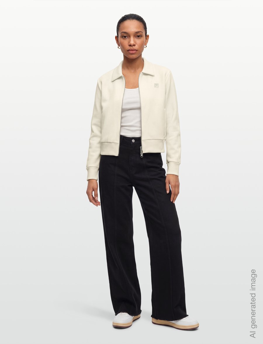 FILA - AVENES boxy piping track jacket - Íþróttajakkar - egret - 0