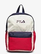 BURY Small easy backpack - MEDIEVAL BLUE-ANTIQUE WHITE-TRUE RED