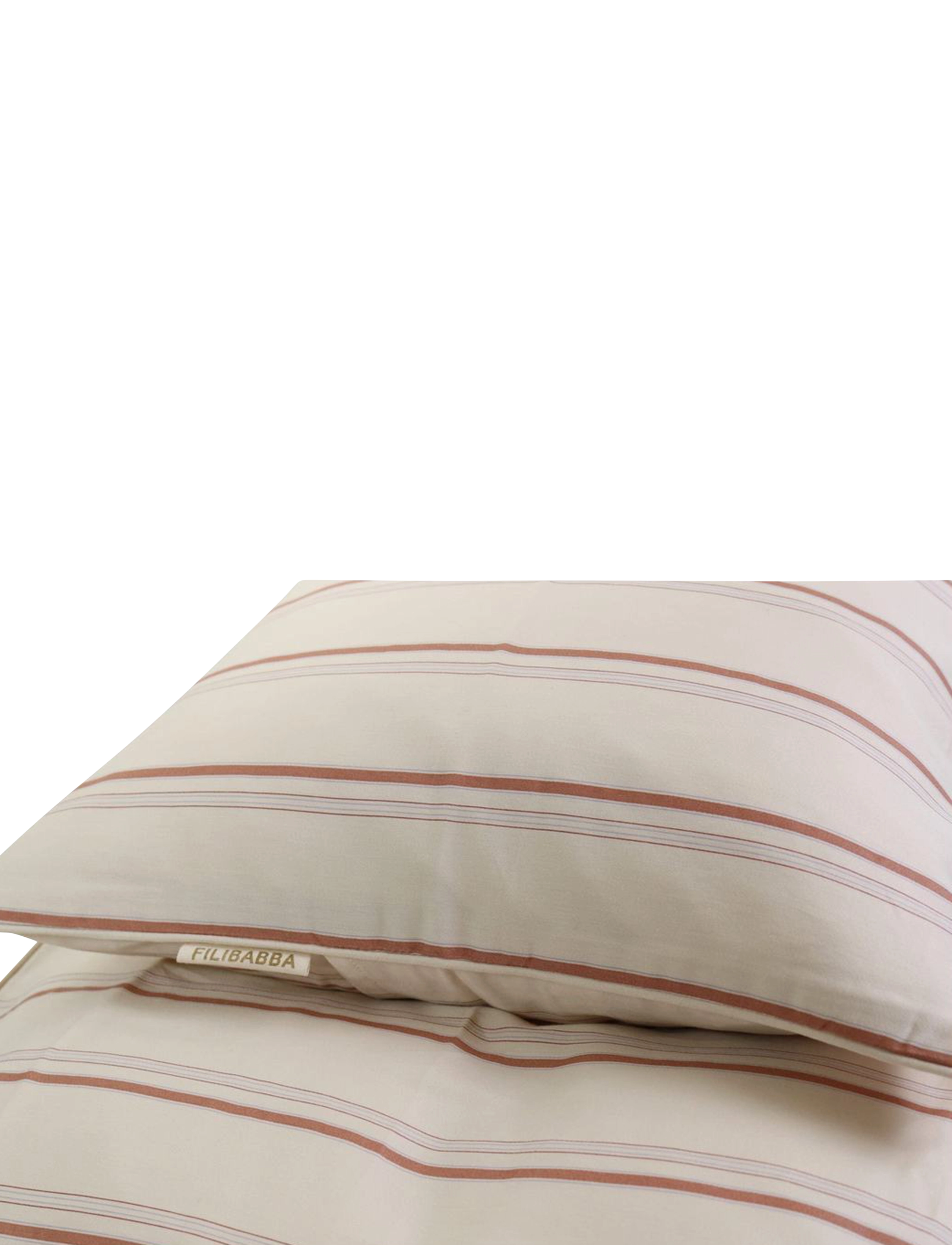 Filibabba Teen bedlinen GOTS - Balance stripes Rose mix - App deal - BALANCE STRIPES ROSE MIX / multi