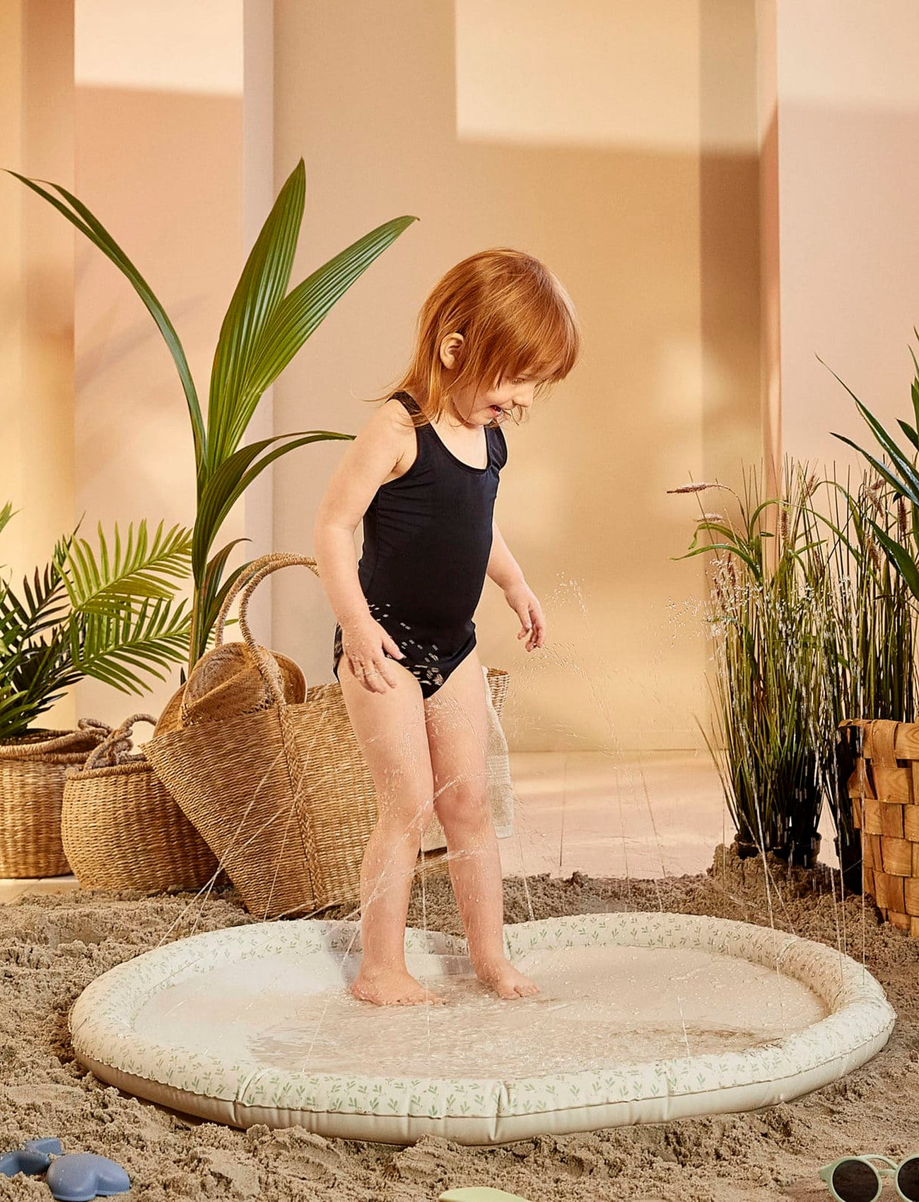 Filibabba Sprinkler Pool Alfie Breezy Harmony Tender Green, Børn, Children's Pools, Multi/mønstret, Str: ONE SIZE
