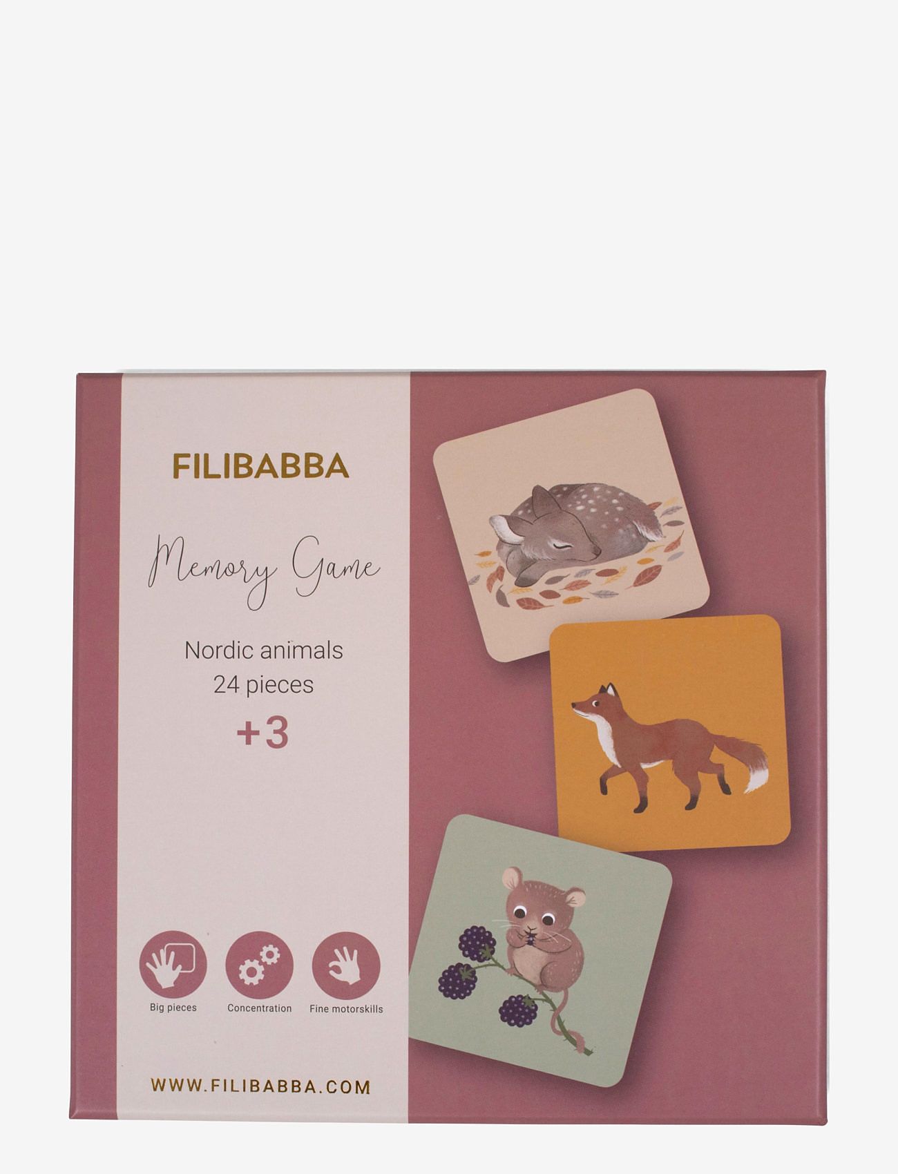 Filibabba - Vendespil - Nordiske dyr - memo - multi coloured - 0