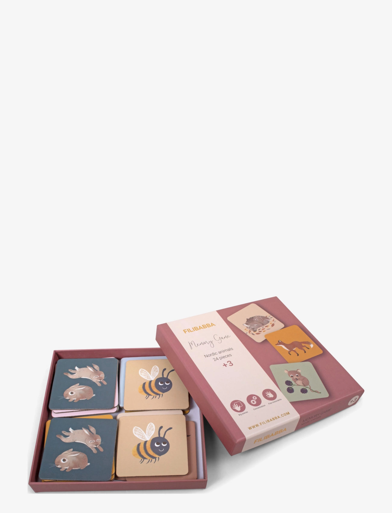 Filibabba - Vendespil - Nordiske dyr - memo - multi coloured - 2