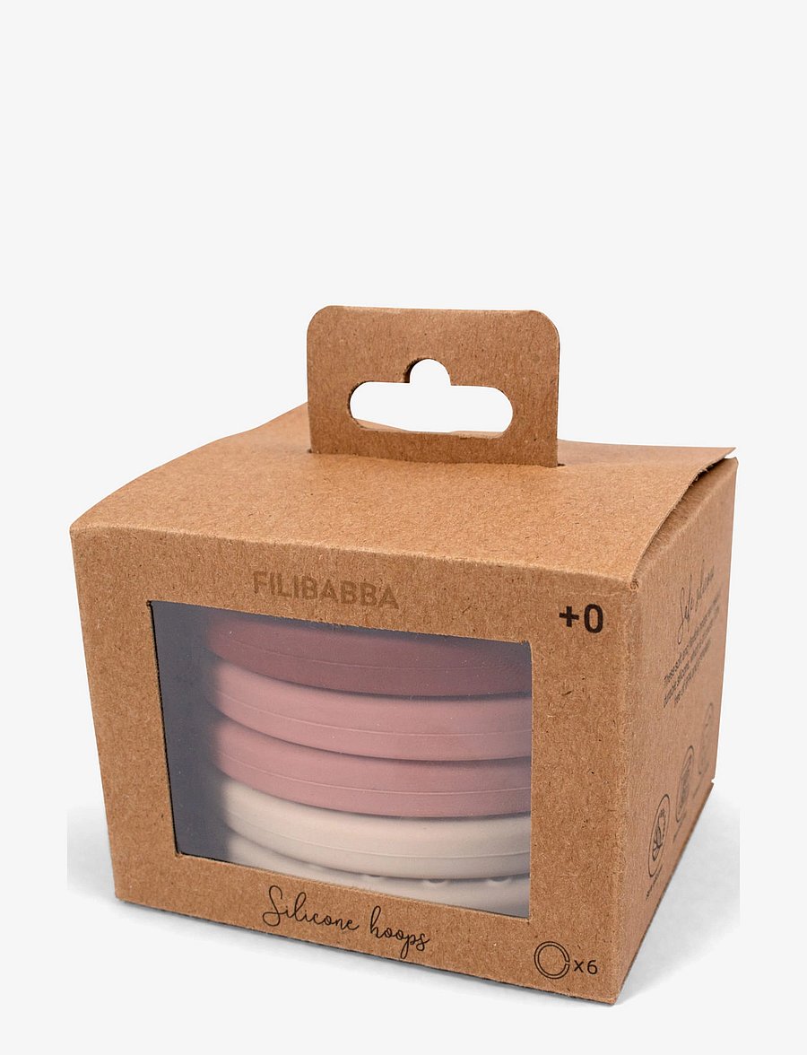 Filibabba - Silikone ophængsringe - Rose - rose - 2