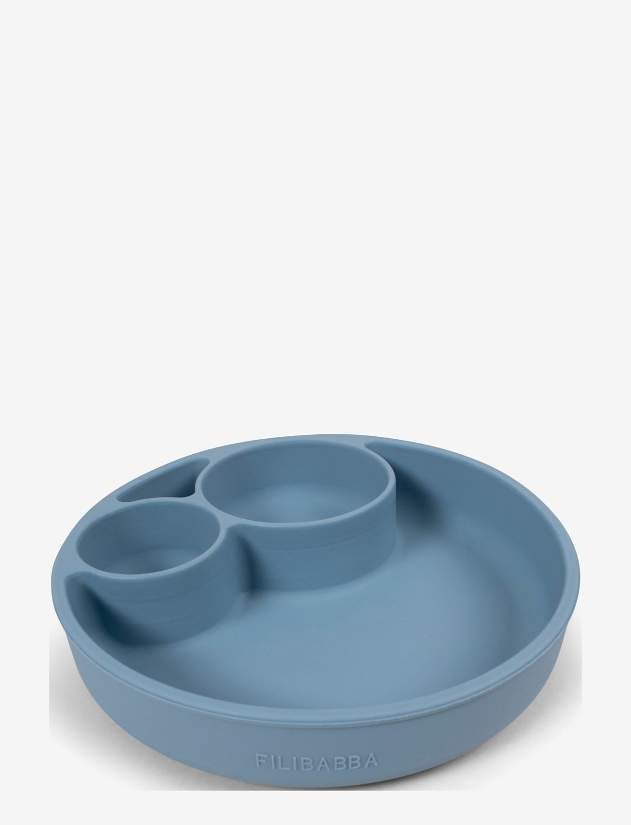 Filibabba - Silicone divided plate - Powder Blue - laveste priser - blue - 0