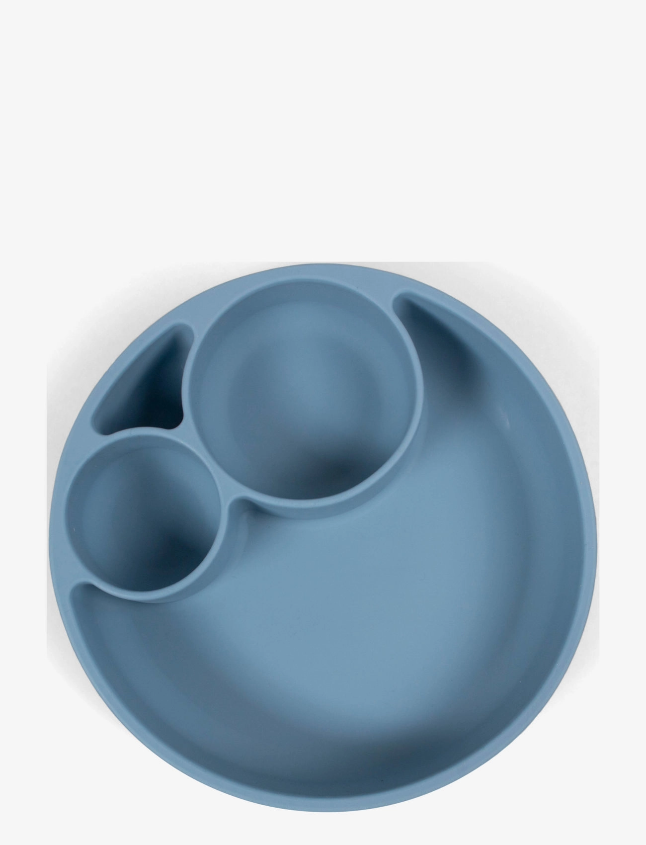 Filibabba - Silikone tallerken ruminddelt - Powder Blue - serveringsset - blue - 1