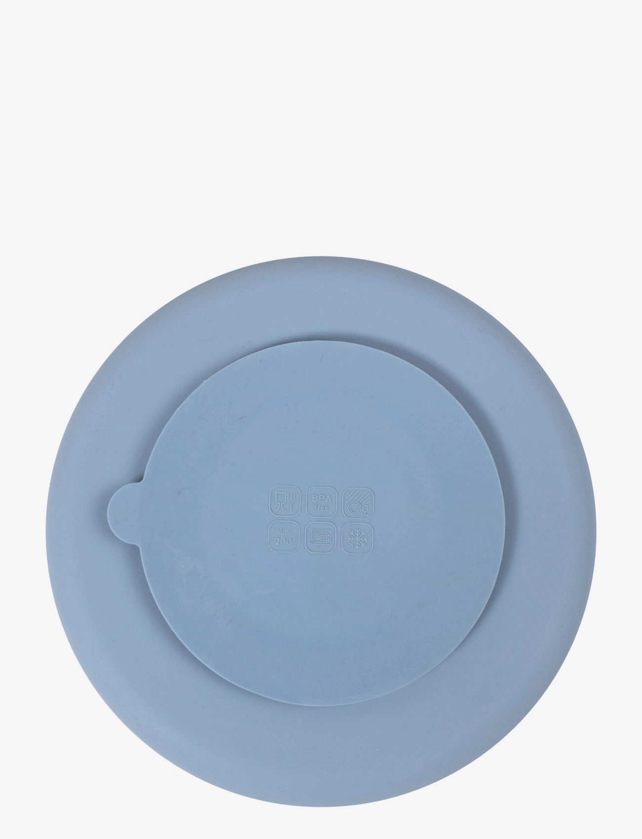 Filibabba - Silikone tallerken ruminddelt - Powder Blue - serveringsset - blue - 2